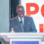 UEDCL Managing Director Paul Mwesigwa speaking at the Power and Elec 2025 expo on Thursday, July 10, 2025 at UMA Multi-purpose Hall Lugogo.